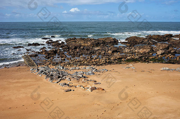 福斯杜罗港口葡萄牙海滩岩石大西洋海洋