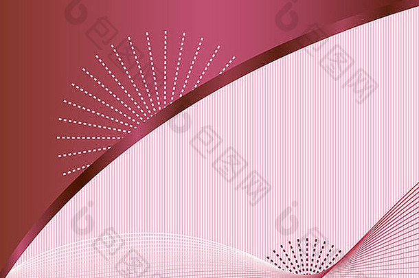 摘要背景装饰优雅的波浪行勃艮第的阳光微妙的条纹粉红色的背景复制空间文本