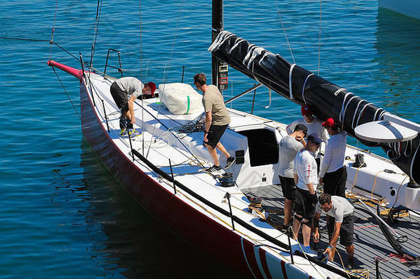 Sportmer-法国圣特罗佩斯港-吉拉利亚-劳力士-帆船运动-弗雷西亚·罗萨-老牌保时捷-2019年6月8日信用照片伊洛娜·巴纳