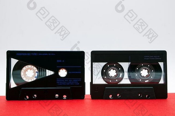 古董音频盒式磁带过时的设备录音高保真音响立体声集古董磁带记录技术