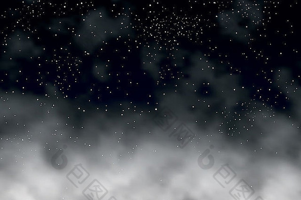 插图星星晚上天空云