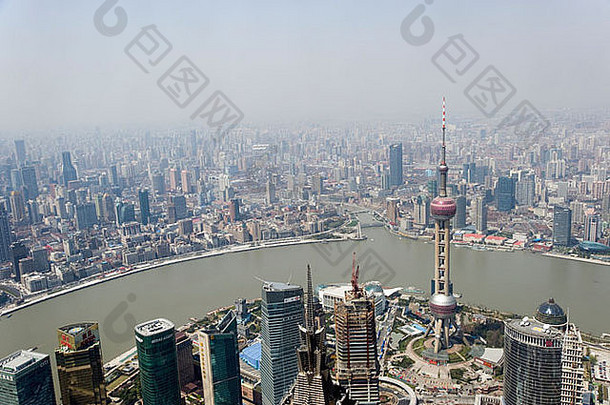 烟雾污染城市查看上海中国
