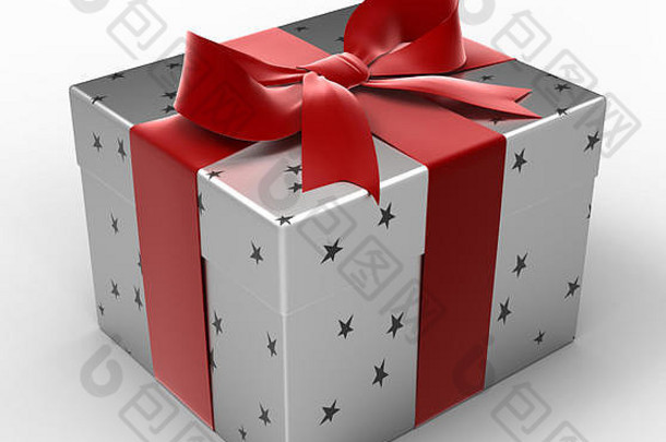 礼品盒概念3d插图