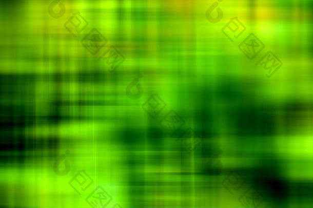 一种抽象的绿色背景，具有垂直和水平线、<strong>矩形</strong>和斑点的模糊图案。