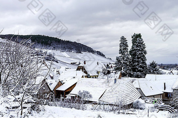 雪上的法国小村庄，安德劳风景区