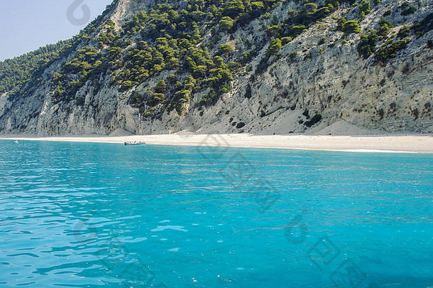 海滩爱奥尼亚海岛lefkada希腊
