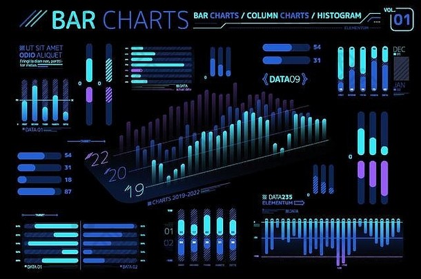 酒吧图表列图表柱状图信息图表元素
