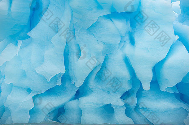 阿根廷巴塔哥尼亚冰川的古冰结构