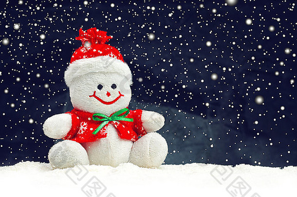 微笑快乐通用的圣诞节雪人玩具部分一年的庆祝活动