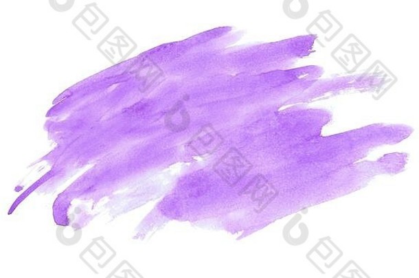 紫罗兰色的摘要水彩纹理背景明亮的水彩斑点液体飞溅水瓶座油漆