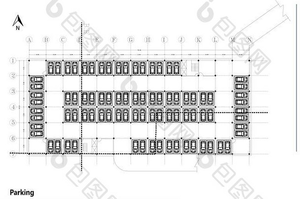 白色背景上的房屋平面图像轮廓公制尺寸住宅平面建筑