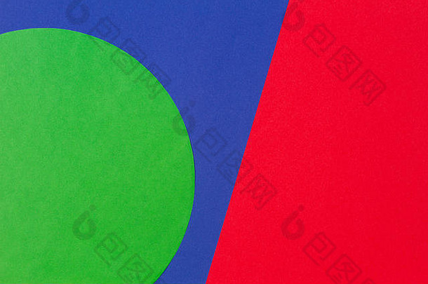 纹理背景时尚论文孟菲斯几何风格绿色蓝色的红色的颜色前视图平躺