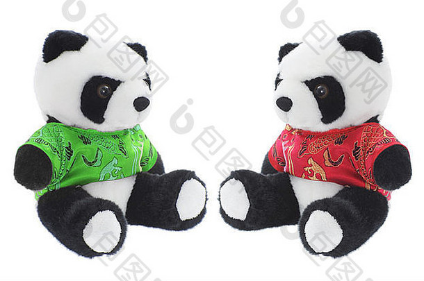玩具熊猫中国人服装
