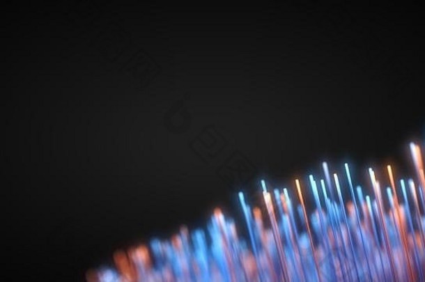 发光的纤维视字符串合适的技术互联网<strong>电脑主题</strong>插图