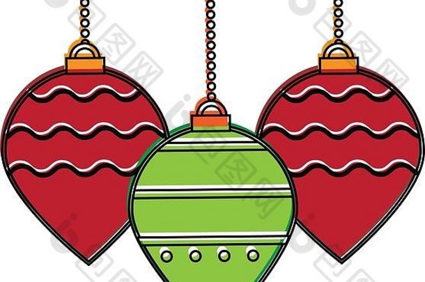 球装饰圣诞节相关的图标图像