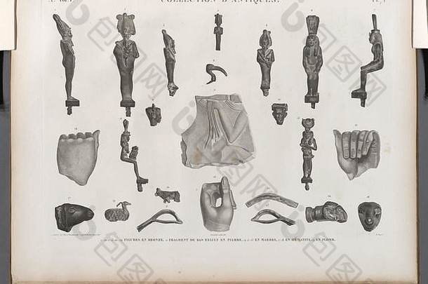 古董埃及古物学图像