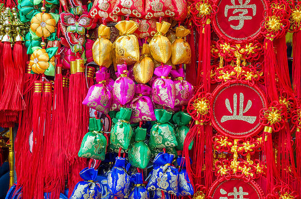 伦敦2月显示神圣的神圣的装饰挂对象节日季节中国人一年中国小镇伦敦
