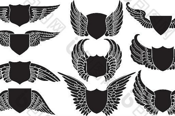 带翅膀的盾牌，打造你自己的标志