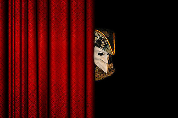 面具剧院窗帘