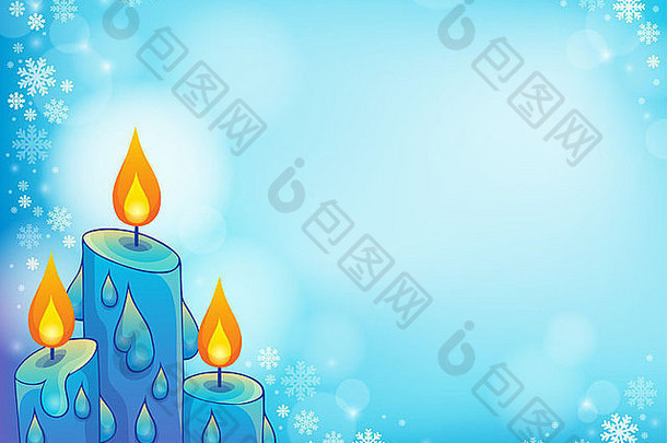 圣诞蜡烛主题图片4-图片插图。