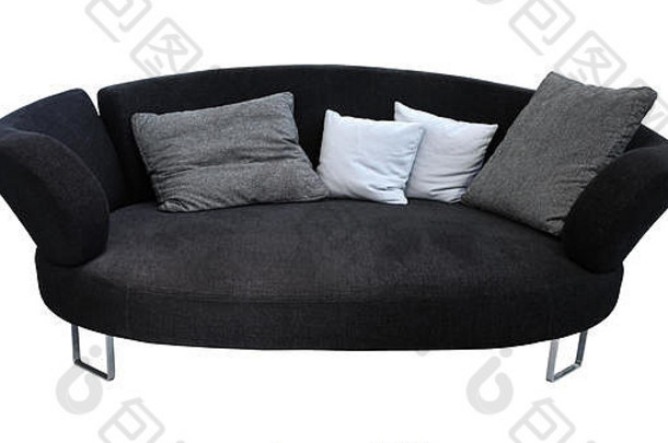 现代椭圆形沙发，包括裁剪路径