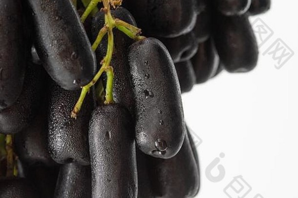 甜蜜的蓝宝石葡萄种植加州令人兴奋的各种脆无序长形状手指
