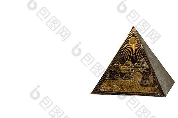 小雕像埃及金字塔复制空间背景