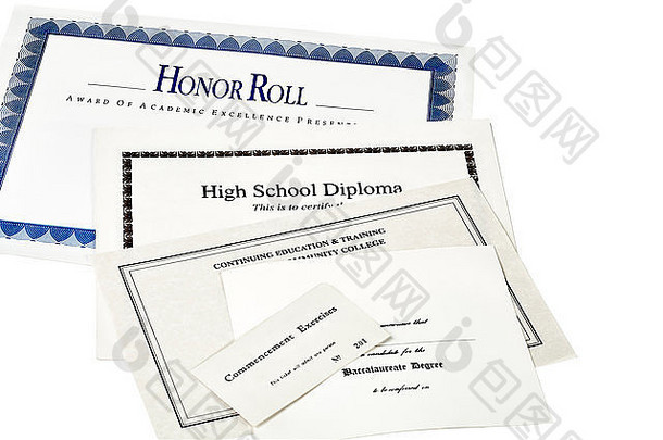 教育认证文档包括高学校文凭毕业典礼票继续教育证书荣誉