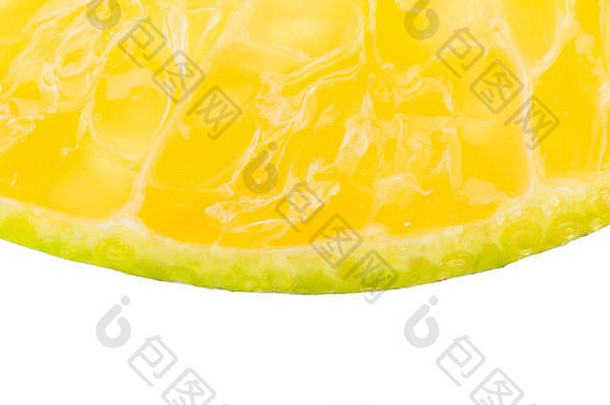 橙色片背景宏视图部分橘子橙色片水果白色背景黄色的橘子橙色片水果孤立的使用