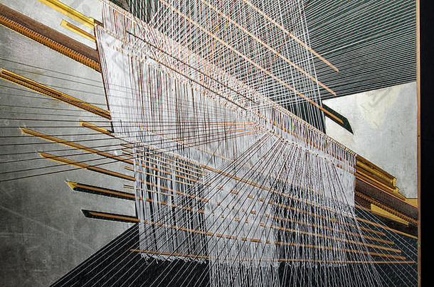丝绸织物手编织过程泰国