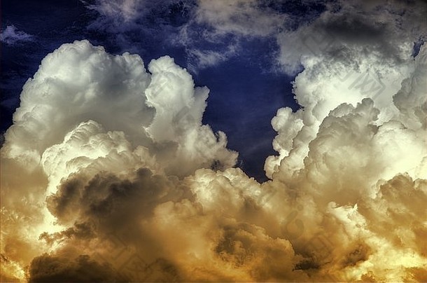 爆炸风暴Hdr高动态范围照片美丽的Cloudscape风暴细胞阉羊照片集合