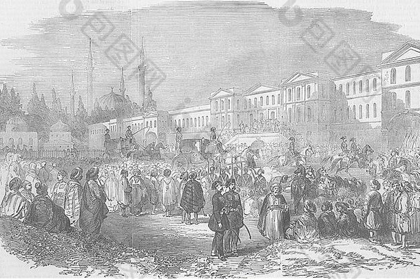 土耳其毛拉将出席1854年伊斯坦布尔<strong>会议</strong>。<strong>图文</strong>并茂的伦敦新闻