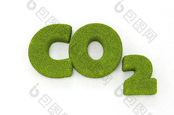 用草字母拼写的二氧化碳