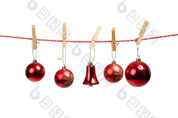 圣诞节树饰品晾衣绳