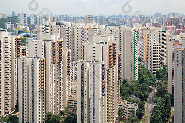 新加坡典型的公寓公寓住房计划社区社区