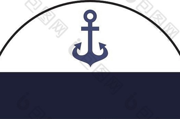 水手帽独立图标