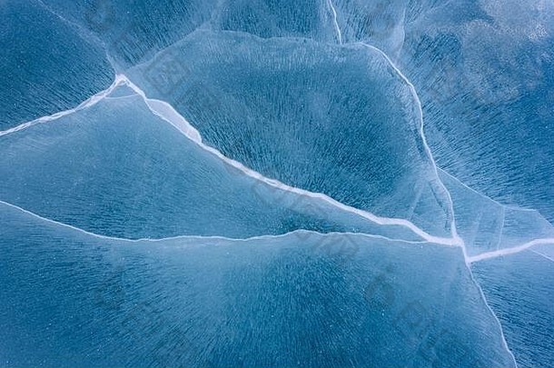 美丽的冰湖贝加尔湖摘要裂缝