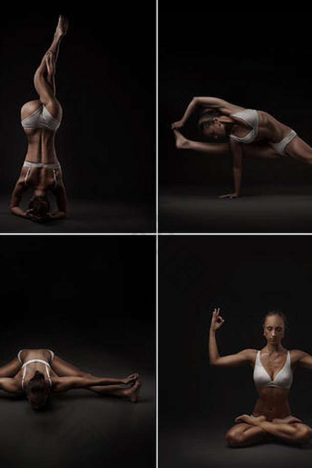 健康的拉丁美洲人女人瑜伽