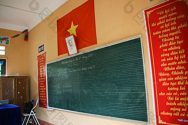 越南萨帕附近猫文化村的学校
