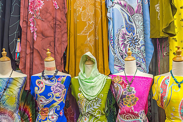 质量生产彩色的纺织传统的东市场马来西亚