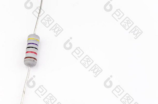 电电阻器孤立的白色背景浅深度场电电路组件