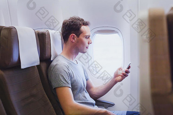 乘客飞机移动聪明的电话飞机旅行应用程序智能<strong>手机</strong>