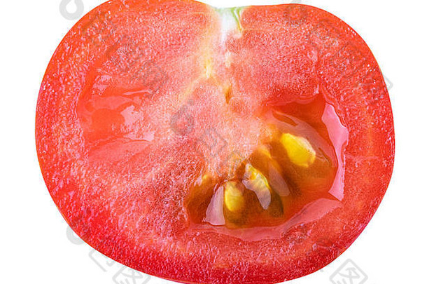 红色的樱桃番茄孤立的白色背景剪裁路径