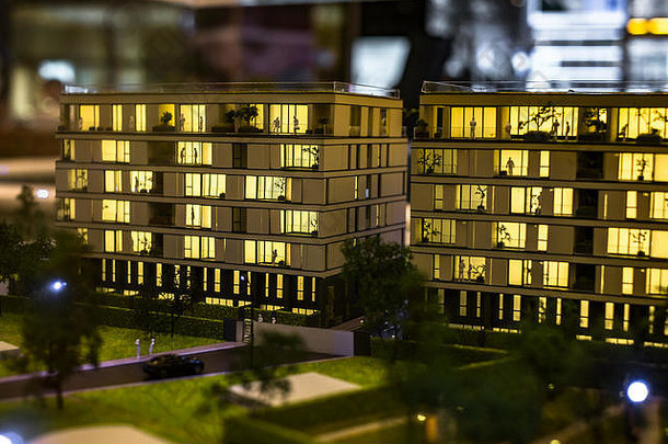 微型城市公寓复杂的建筑
