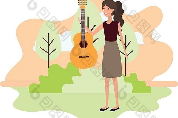 《风景阿凡达》中的吉他女郎