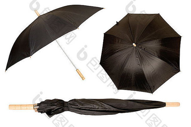 黑色伞与白色伞隔离，防止日晒雨淋
