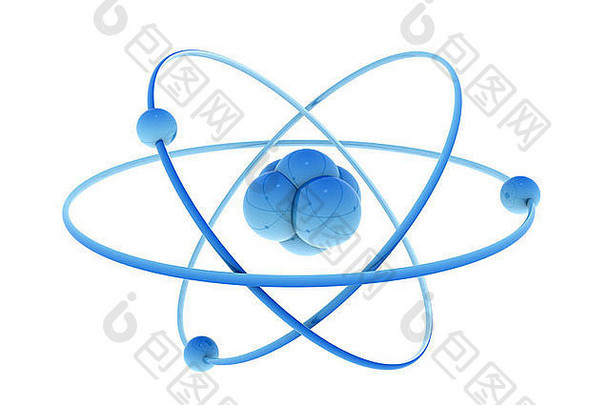 蓝色原子的高分辨率三维渲染