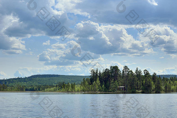 Hdr图像小岛湖博格斯约恩瑞典