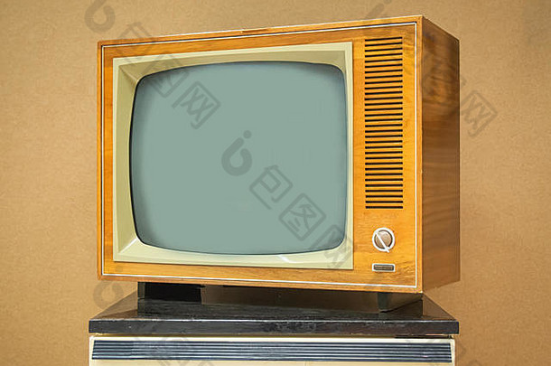 老式木制电视机