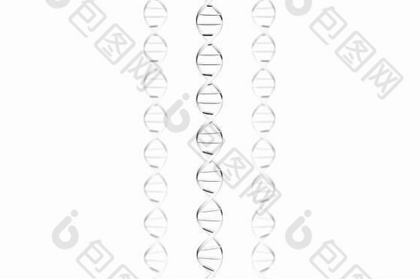 DNA结构分离背景。三维插图